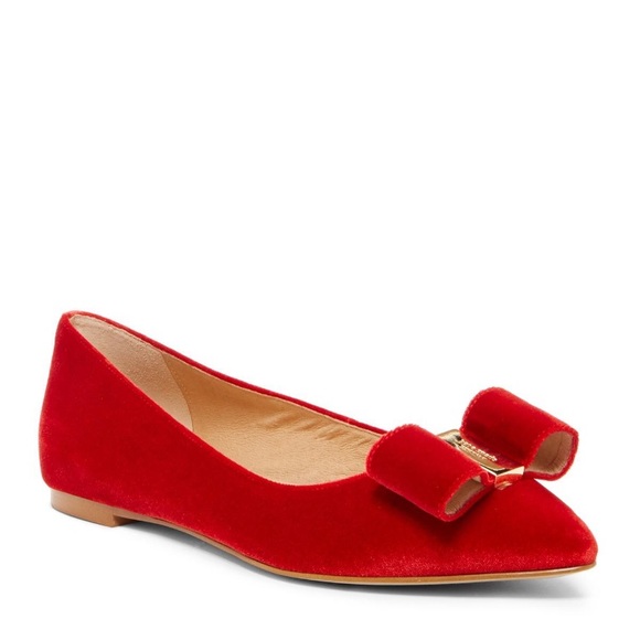 NIB Kate Spade Red Flats Velvet Size 8.5 - Picture 4 of 8